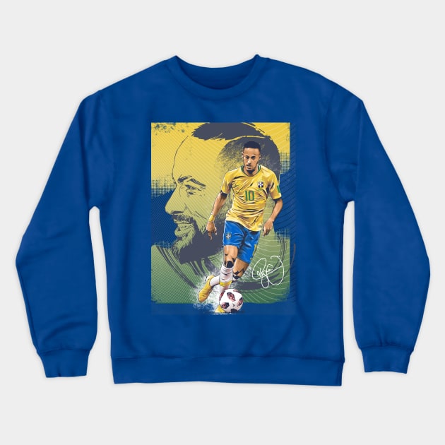 Neymar Brasil Crewneck Sweatshirt by Kiflipelu25